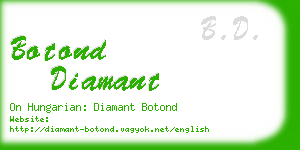 botond diamant business card